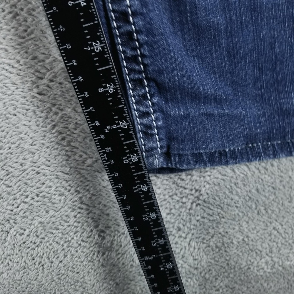 Ariat Real Jeans Womens 22W Blue Bootcut Mid Rise Stretch Faded Dark Wash - Picture 8 of 10
